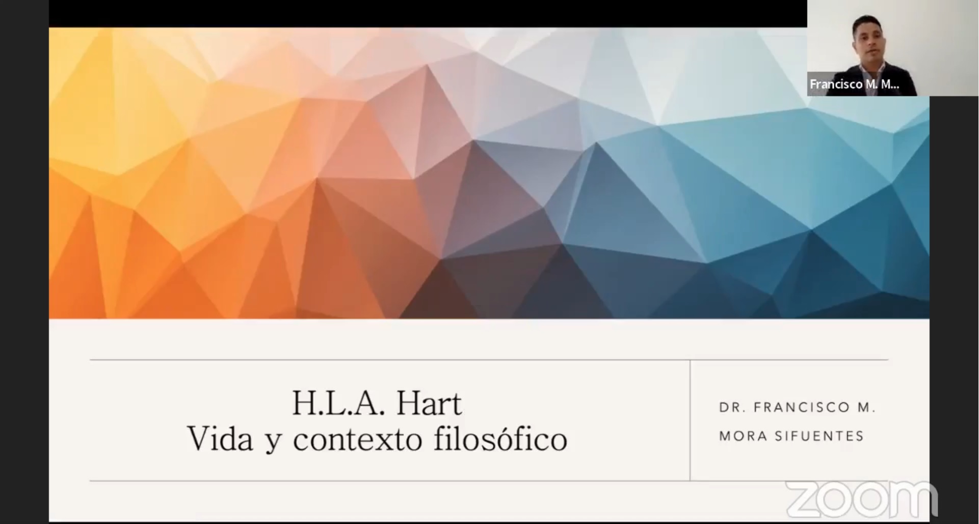 Dr. Francisco M. Mora-Sifuente, de la Universidad de Guanajuato, dictó la conferencia magistral “HLA Hart: vida y contexto filosófico”